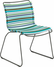 Chaise en métal et plastique bleu et vert multicolore CLICK - Houe - The Cool Republic