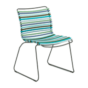 Chaise en métal et plastique bleu et vert multicolore CLICK - Houe - The Cool Republic