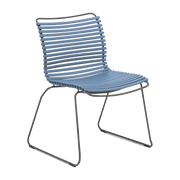 Chaise en métal et plastique bleu pigeon CLICK - Houe - The Cool Republic