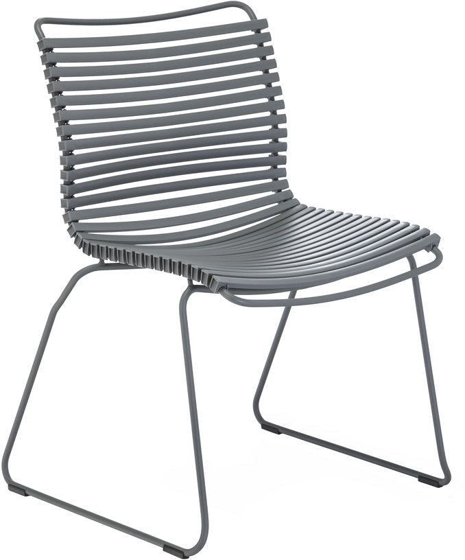 Chaise en métal et plastique gris foncé CLICK - Houe - The Cool Republic