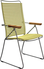 Chaise en métal et plastique jaune citron avec accoudoirs 106,5x58,5cm Click - Houe - The Cool Republic