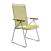 Chaise en métal et plastique jaune citron avec accoudoirs 106,5x58,5cm Click - Houe - The Cool Republic