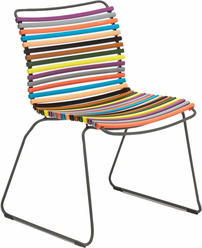 Chaise en métal et plastique multicolore CLICK - Houe - The Cool Republic