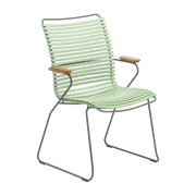 Chaise en métal et plastique vert avec grand dossier CLICK - Houe - The Cool Republic