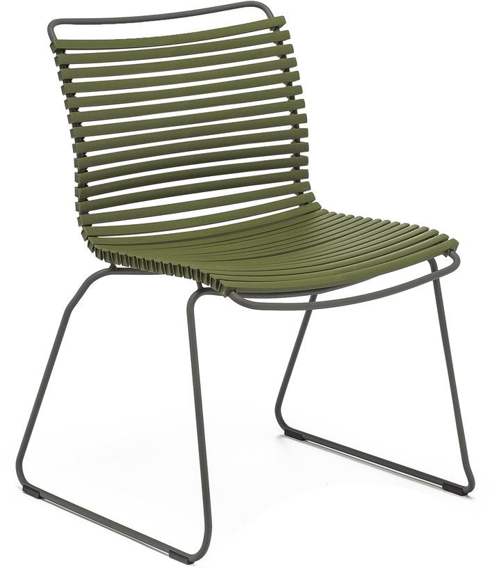Chaise en métal et plastique vert olive CLICK - Houe - The Cool Republic