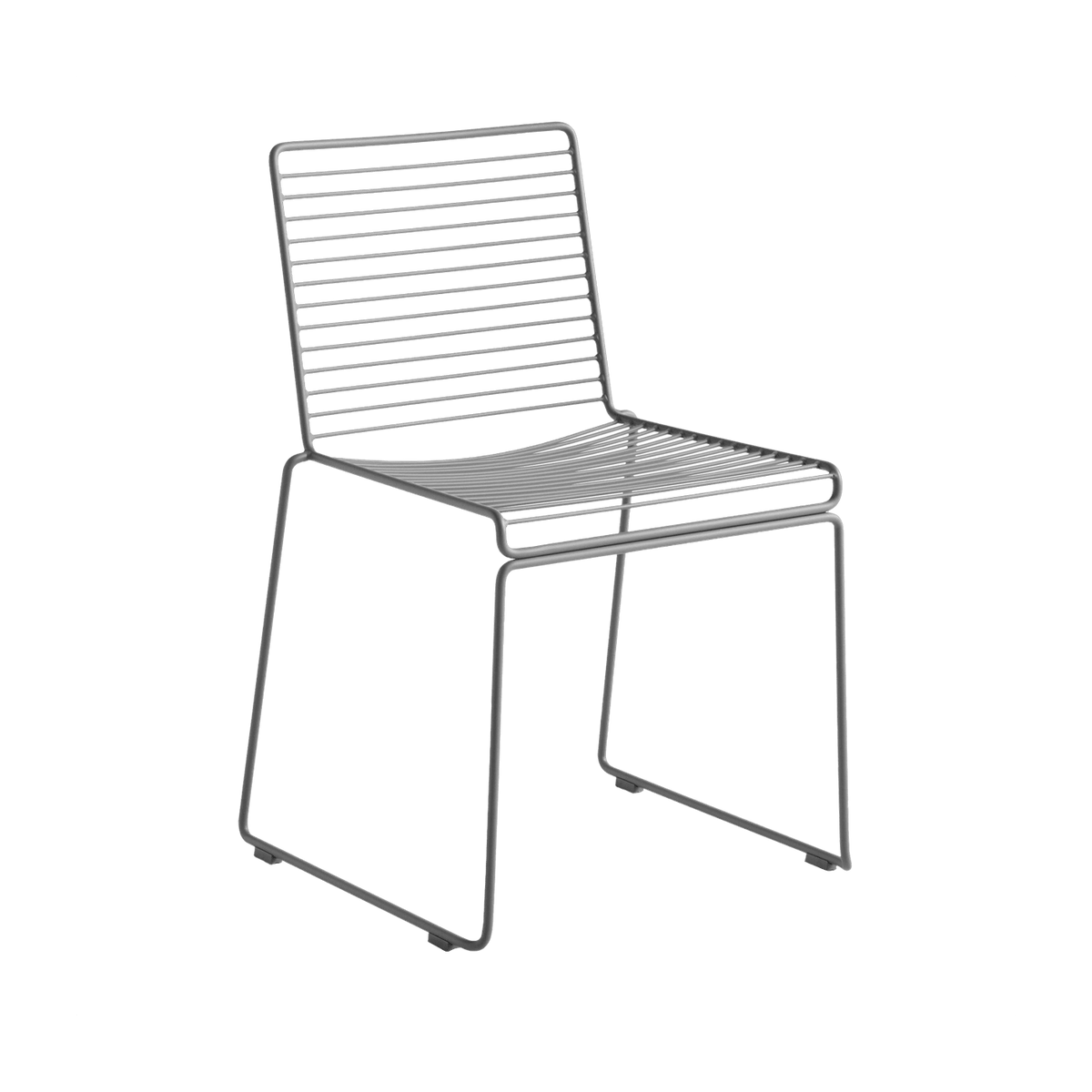 Chaise en métal gris Hee - HAY - The Cool Republic