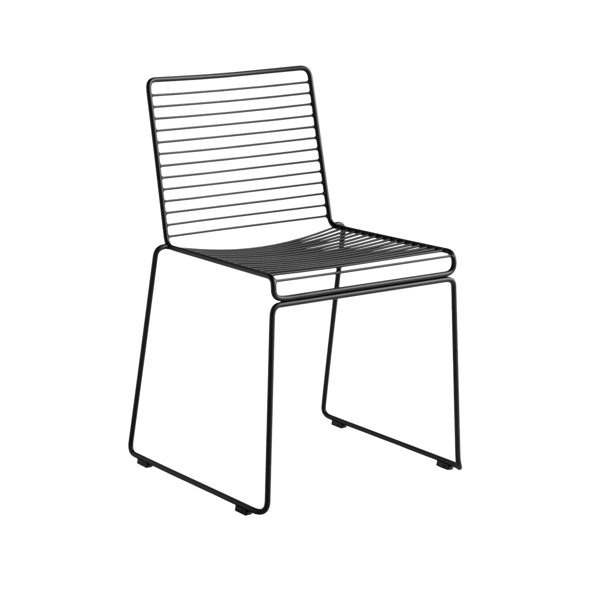 Chaise en métal noir Hee - HAY - The Cool Republic