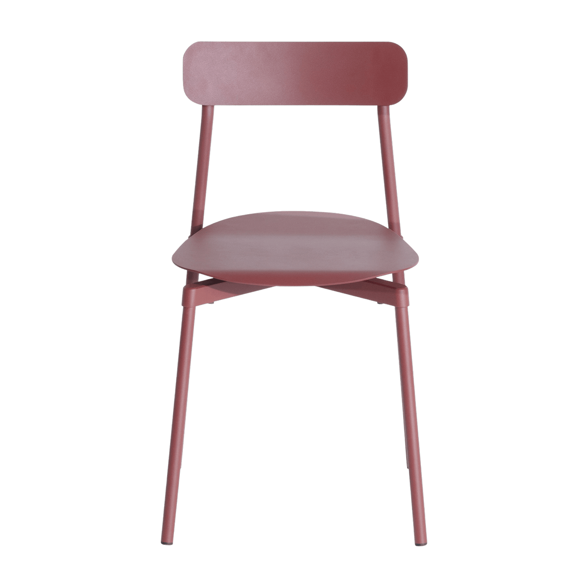 Chaise en métal rouge brun Fromme - Petite Friture - The Cool Republic