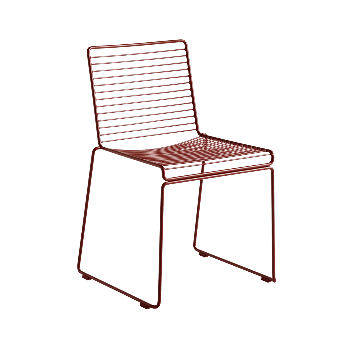 Chaise en métal rouge Hee - HAY - The Cool Republic
