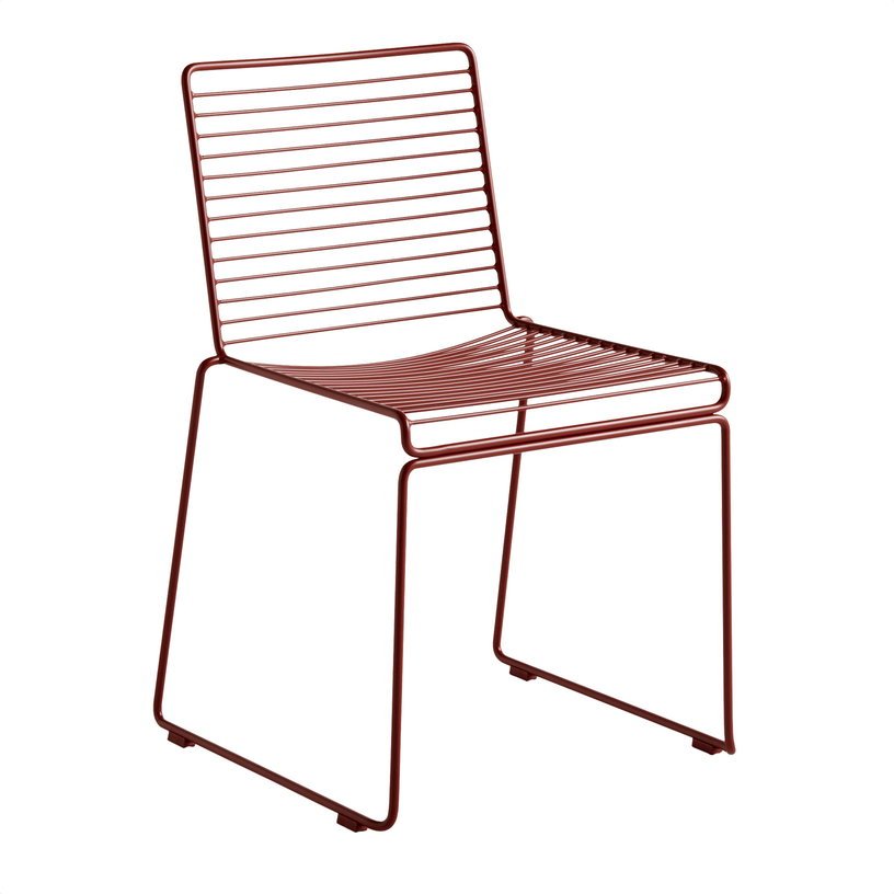 Chaise en métal rouge Hee - HAY - The Cool Republic