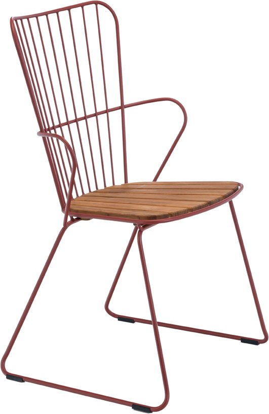 Chaise en métal rouge Paprika PAON - Houe - The Cool Republic