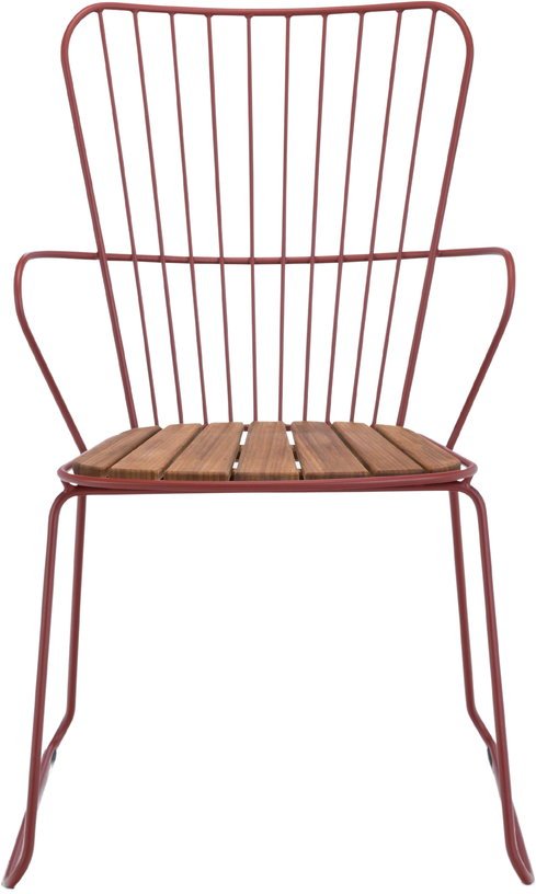 Chaise en métal rouge Paprika PAON - Houe - The Cool Republic