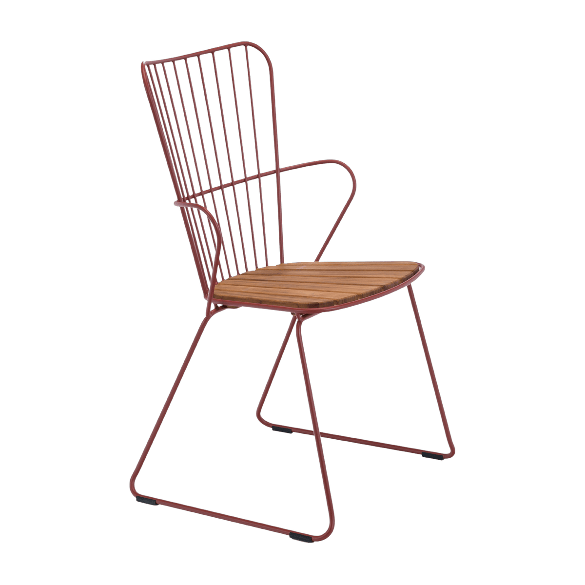 Chaise en métal rouge Paprika PAON - Houe - The Cool Republic