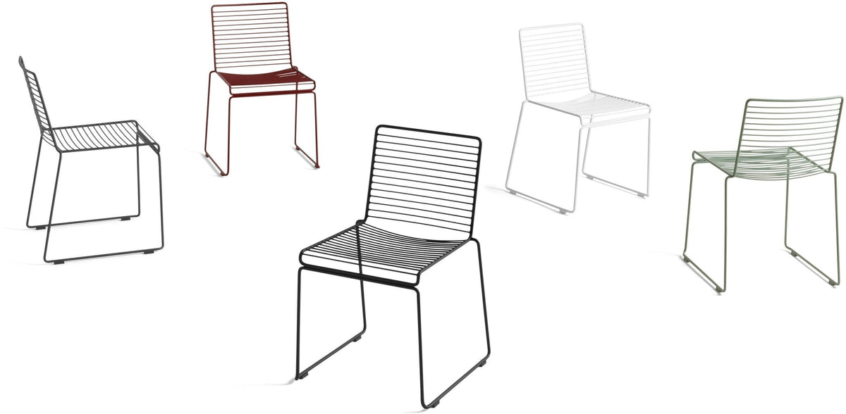 Chaise en métal vert Hee - HAY - The Cool Republic