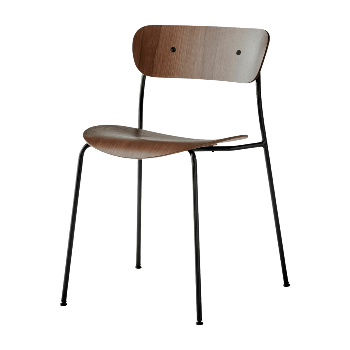 Chaise en noyer et piètement noir AV1 Pavilion - &tradition - The Cool Republic