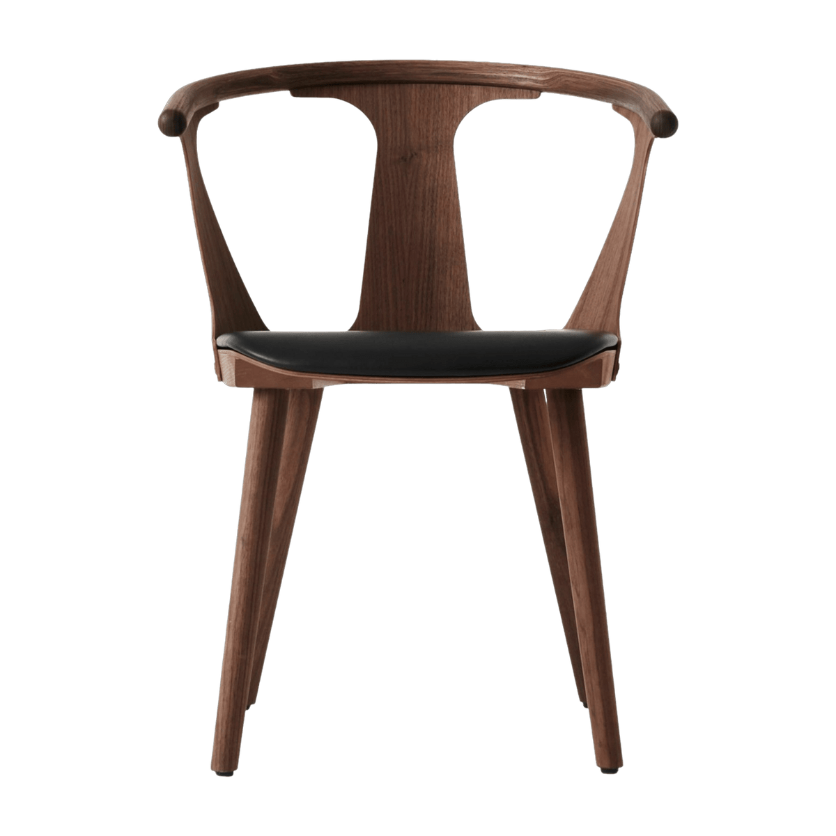 Chaise en noyer laqué et cuir noir SK2 In Between - &tradition - The Cool Republic