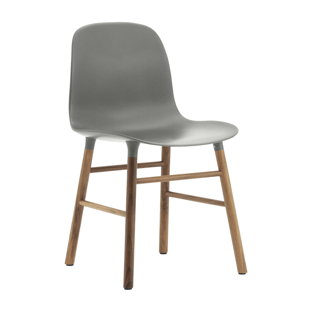 Chaise en noyer naturel et pp gris Form - Normann Copenhagen - The Cool Republic