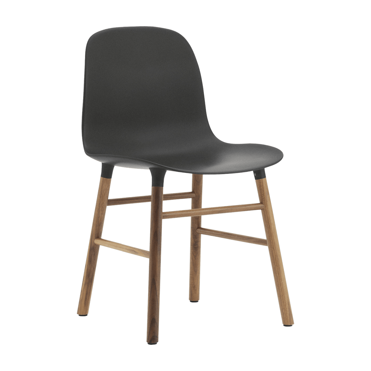 Chaise en noyer naturel et pp noir Form - Normann Copenhagen - The Cool Republic