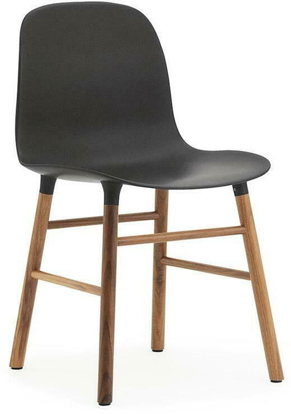 Chaise en noyer naturel et pp noir Form - Normann Copenhagen - The Cool Republic