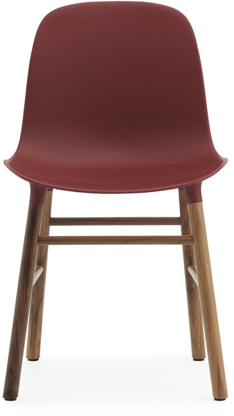Chaise en noyer naturel et pp rouge Form - Normann Copenhagen - The Cool Republic