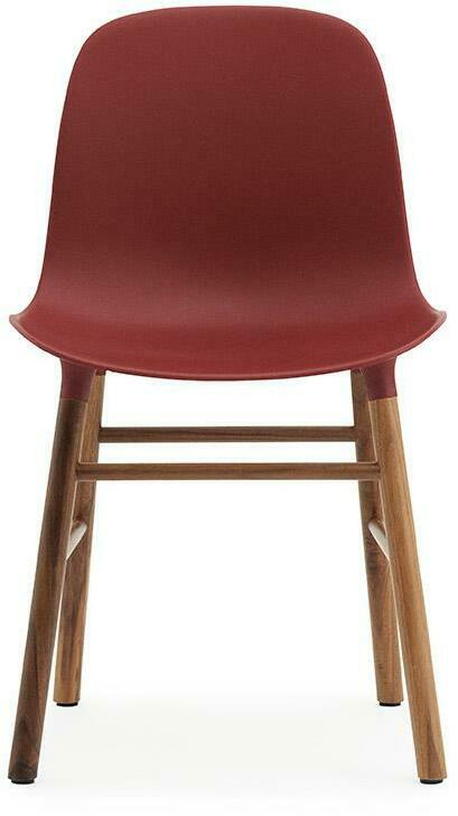 Chaise en noyer naturel et pp rouge Form - Normann Copenhagen - The Cool Republic