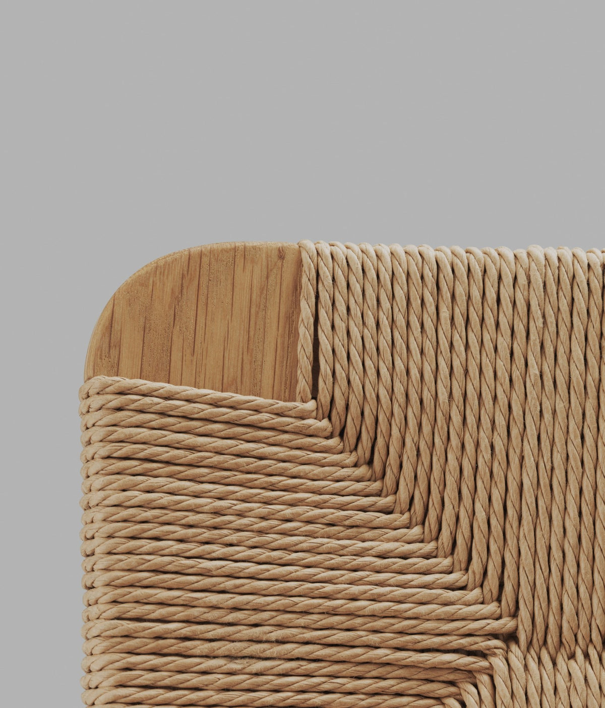 Chaise en papier tissé et bois de chêne naturel C-Chair - Gubi - The Cool Republic