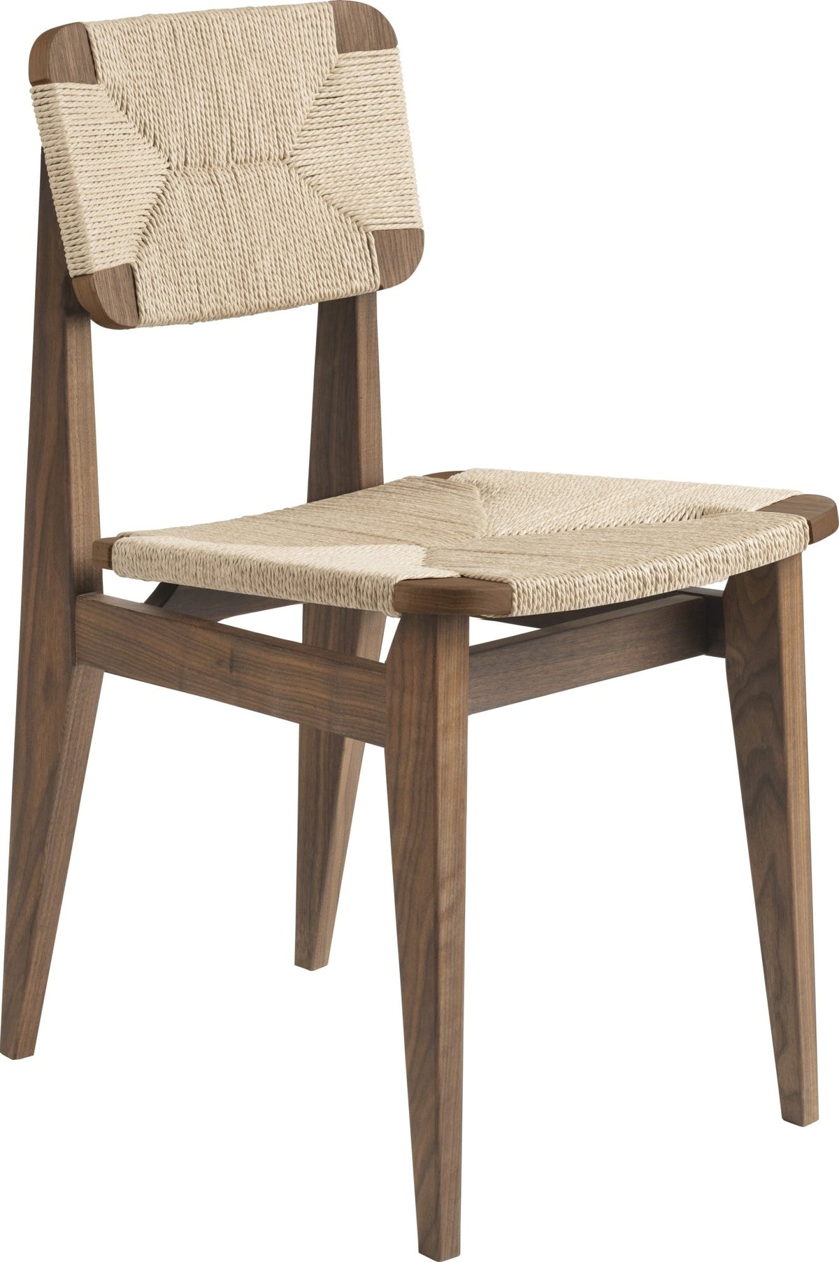 Chaise en papier tissé et bois de noyer C-Chair - Gubi - The Cool Republic
