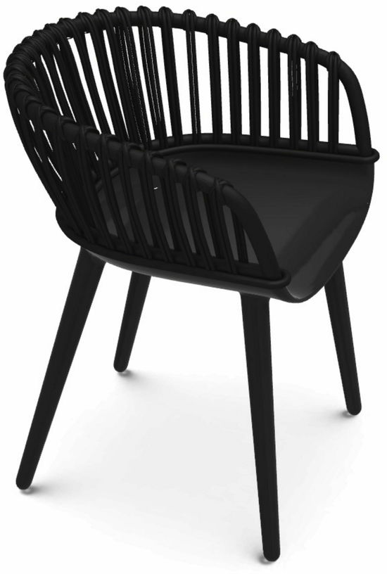 Chaise en plastique et osier noir Cyborg Club - Magis - The Cool Republic