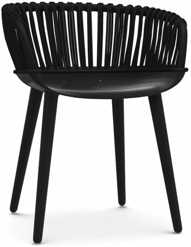 Chaise en plastique et osier noir Cyborg Club - Magis - The Cool Republic