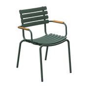 Reclips olive green aluminum and bamboo chair - Houe - The Cool Republic