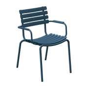 Chaise en plastique recyclé et aluminium bleu ciel Reclips - Houe - The Cool Republic