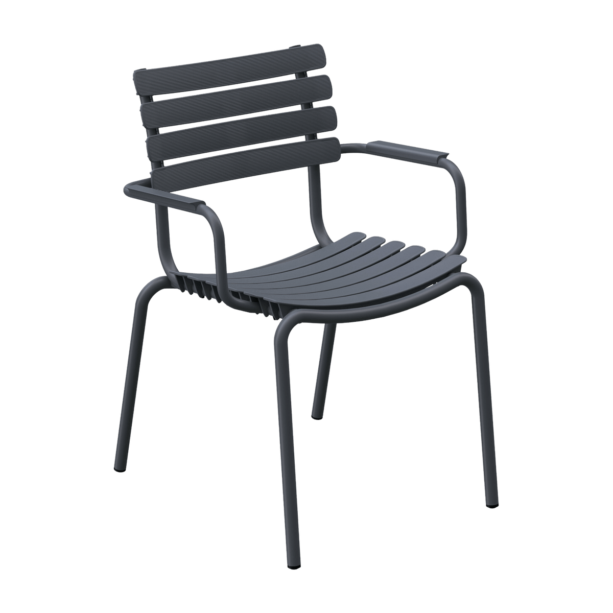 Reclips gray plastic and aluminum chair - Houe - The Cool Republic