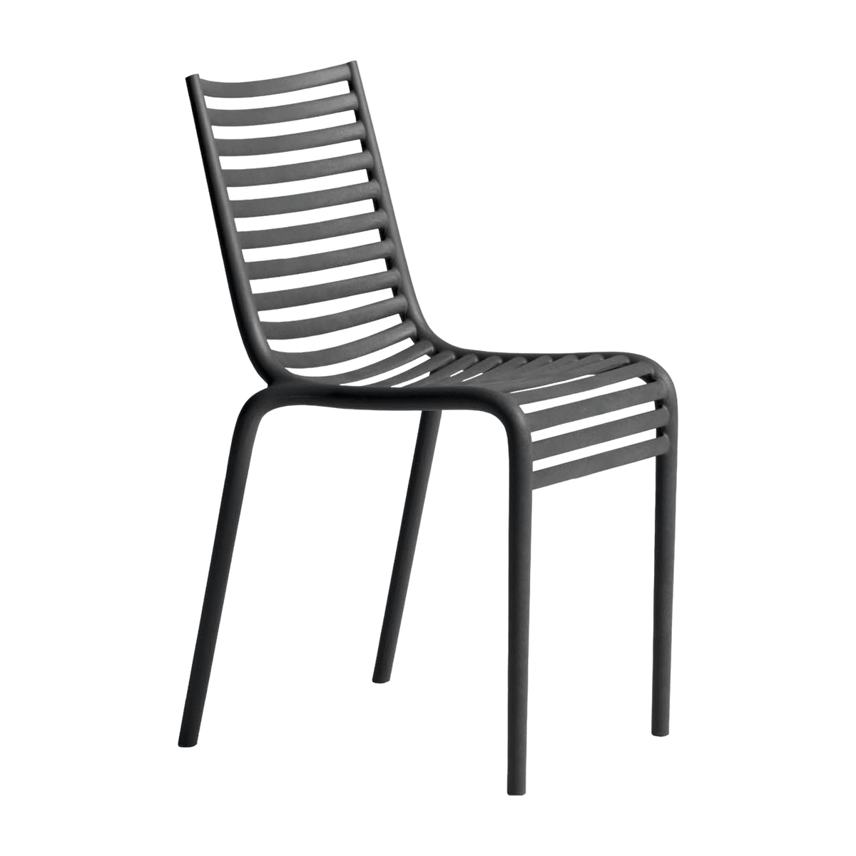 PIP-e Green recycled plastic chair - dark gray Driade - The Cool Republic
