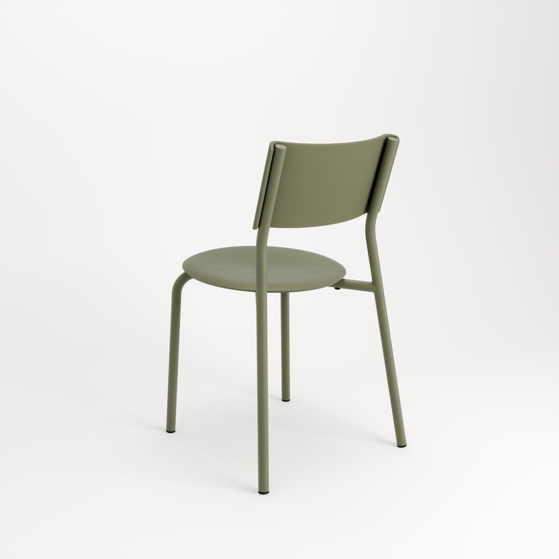 Chaise en plastique recyclé vert kaki SSDr - TIPTOE - The Cool Republic
