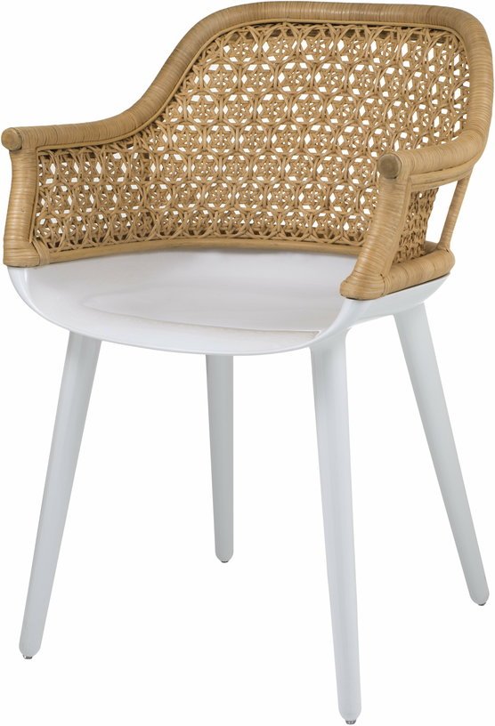 Chaise en polycarbonate blanc et osier Cyborg Elegant - Magis - The Cool Republic