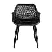 Chaise en polycarbonate et osier noir Cyborg Elegant - Magis - The Cool Republic