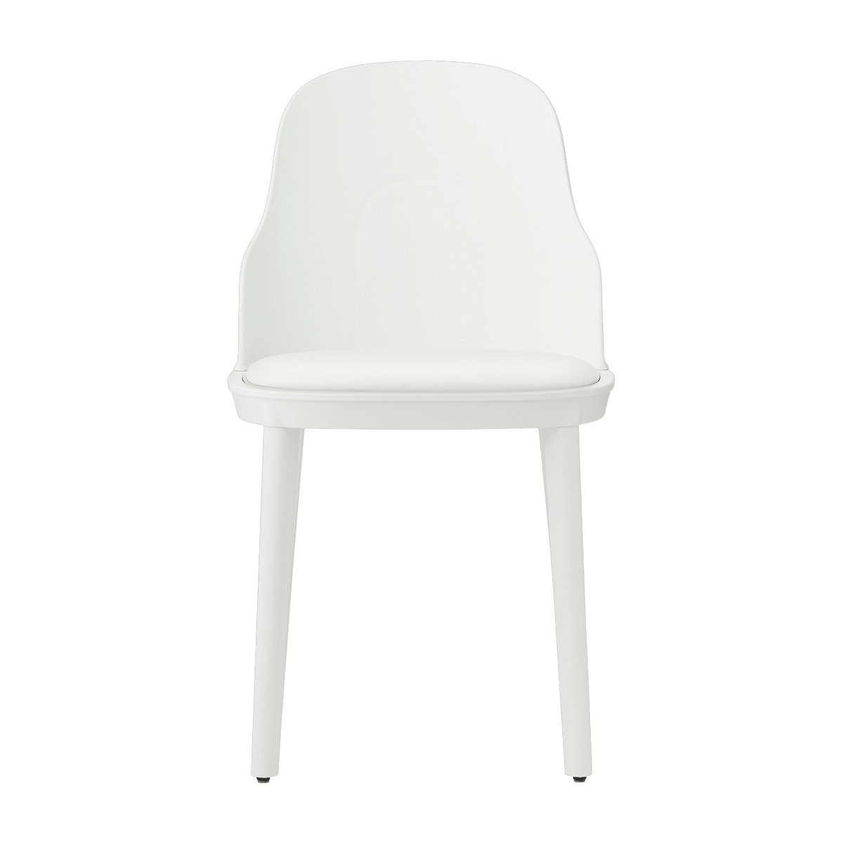 Chaise en polypropylène à l'assise en cuir blanc Allez blanc - Normann Copenhagen - The Cool Republic