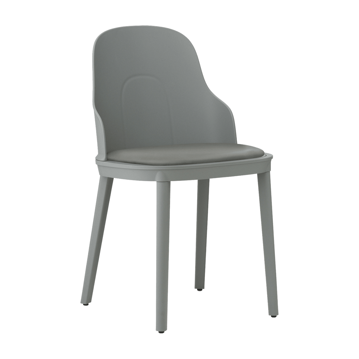 Chaise en polypropylène à l'assise en cuir gris Allez Grey - Normann Copenhagen - The Cool Republic