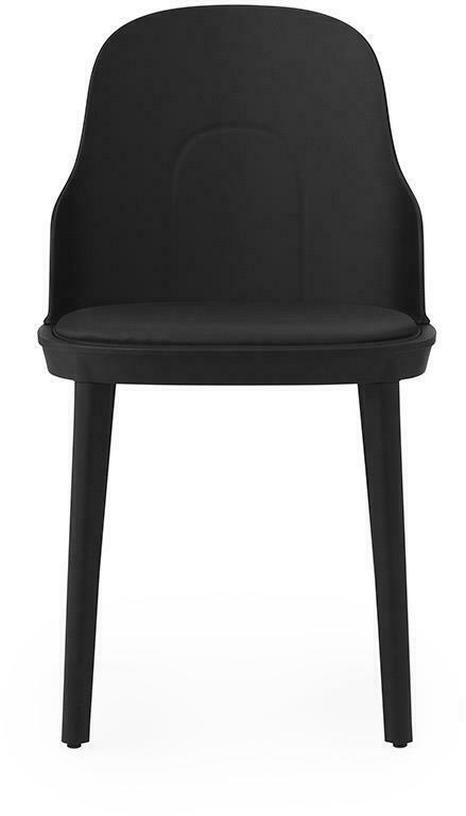 Chaise en polypropylène à l'assise en cuir noir Allez noir - Normann Copenhagen - The Cool Republic