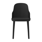 Chaise en polypropylène à l'assise en cuir noir Allez noir - Normann Copenhagen - The Cool Republic