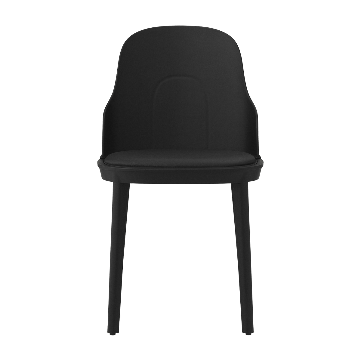 Chaise en polypropylène à l'assise en cuir noir Allez noir - Normann Copenhagen - The Cool Republic