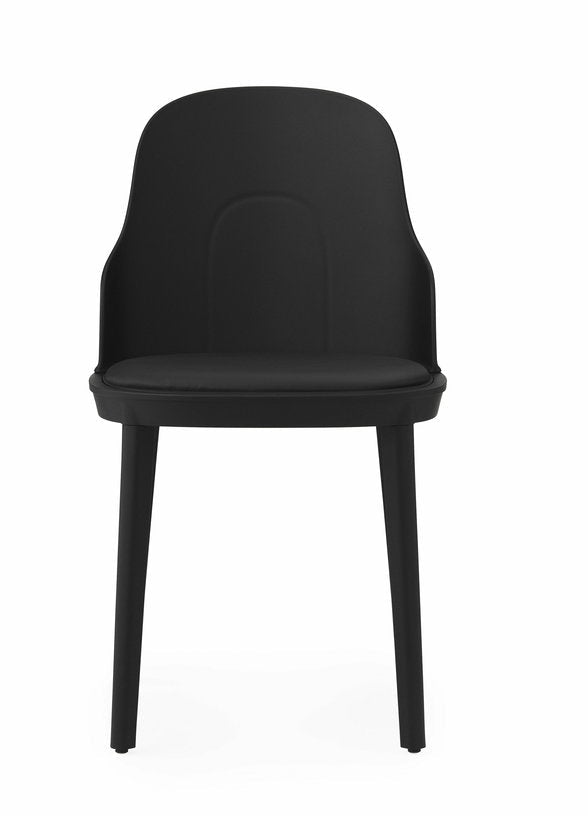 Chaise en polypropylène à l'assise en cuir noir Allez noir - Normann Copenhagen - The Cool Republic