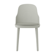 Chaise en polypropylène à l'assise en tissu canvas gris chaud Allez Warm Grey - Normann Copenhagen - The Cool Republic