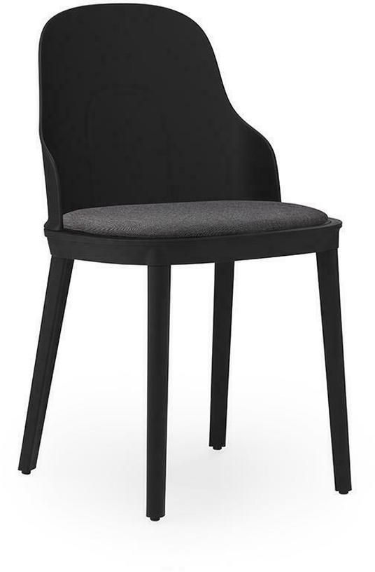 Chaise en polypropylène à l'assise en tissu canvas noir Allez noir - Normann Copenhagen - The Cool Republic