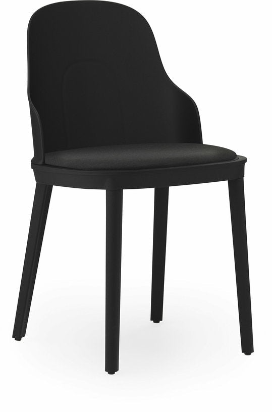 Chaise en polypropylène à l'assise en tissu canvas noir Allez noir - Normann Copenhagen - The Cool Republic