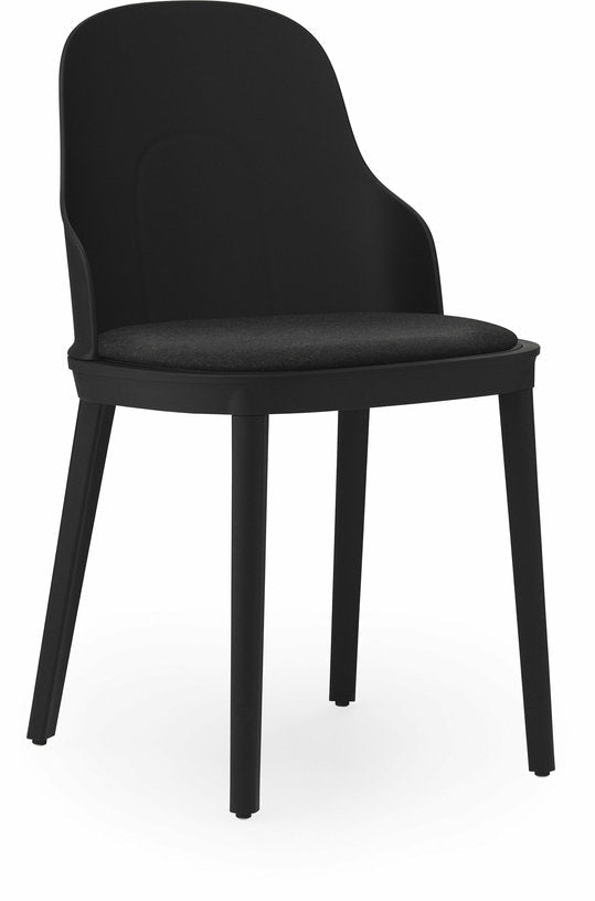 Chaise en polypropylène à l'assise en tissu MLF noir Allez noir - Normann Copenhagen - The Cool Republic