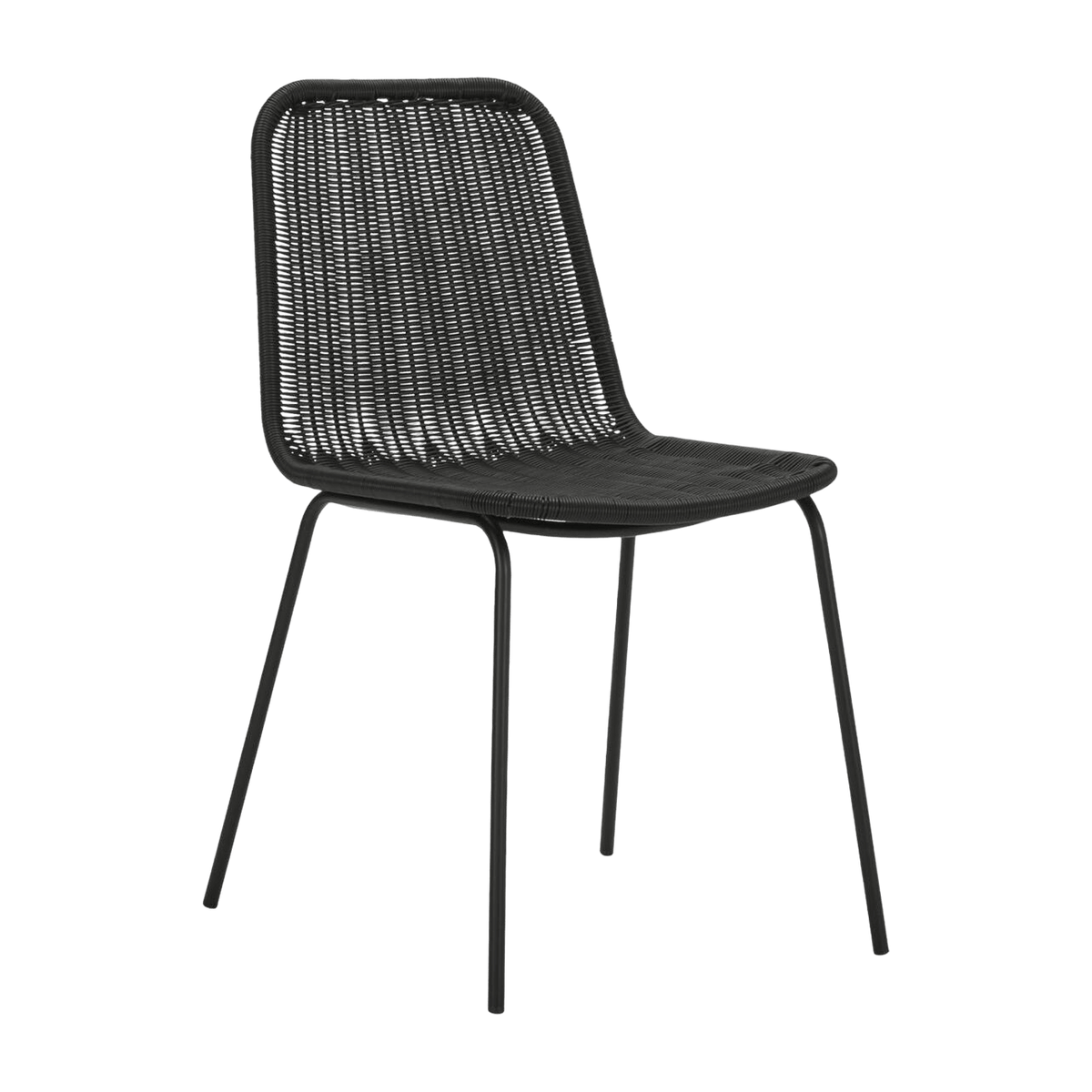 Chaise en polyrotin noir Hapur - House Doctor - The Cool Republic