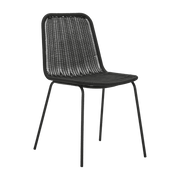 Chaise en polyrotin noir Hapur - House Doctor - The Cool Republic