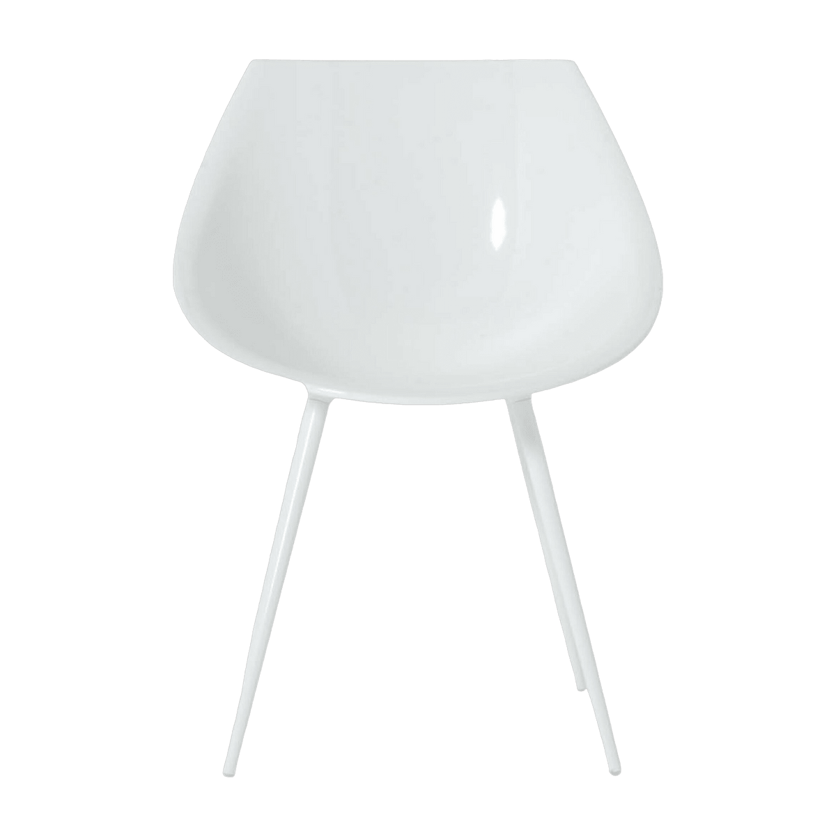 Lagò white polyurethane and aluminum chair - Driade - The Cool Republic