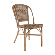 Chaise en rotin patiné vieilli Albertine - KOK - The Cool Republic